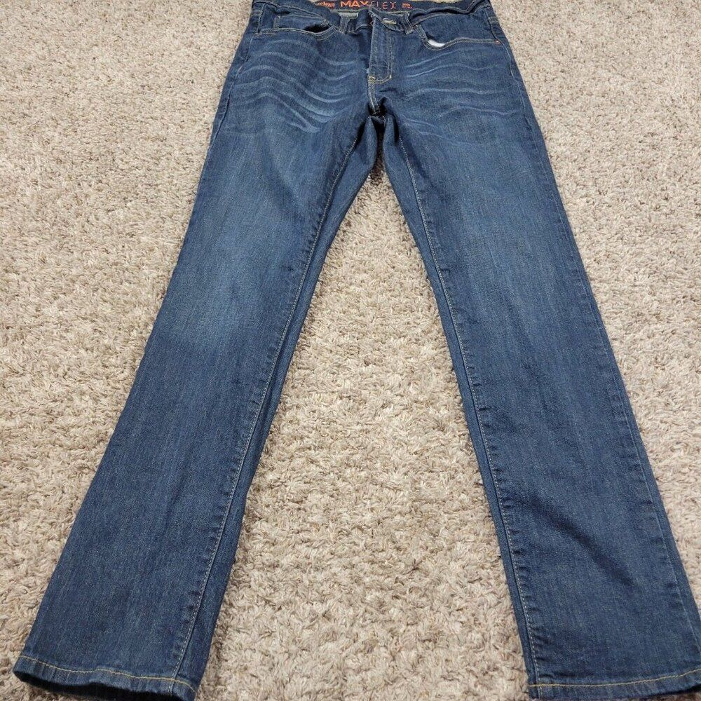 Urban Pipeline Jeans Mens 29x30 Blue Slim Fit Dark Wash Flaw*